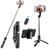 NeePho P170S Selfie Stick Tripod | Extendable , Bluetooth Remote, Universal Smartphone Mount | Durable Metal Build & Lightweight Design