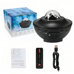 Galaxy Star Projector Lamp | LED Nebula Universe Effect & Built-in Speaker