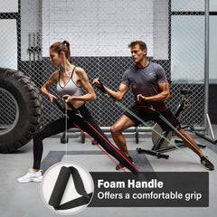 Gym Belt with Box | 5-in-1 Power Exercise Resistance Band Set | Adjustable Fitness Equipment for All