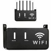 Black WiFi Router Storage Box & Wall Mount Shelf Universal Cable Organizer | Space-Saving Holder for Modem, Set-Top Box & Smart Devices | Home & Office Use