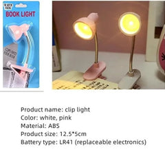 Mini Book Light with Clip | Portable LED Reading Lamp with Eye Protection | Random Color