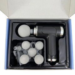 Five Head Massage Gun | Rechargeable Deep Tissue Muscle Massager | 9 Massage Heads | 6 Speed Levels | Model BLD-780 | Random color