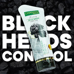 Face Wash | Chando Naturals Charcoal Blackheads Control Face Wash 100ml Daily Cleanser for Oily and Combination Skin