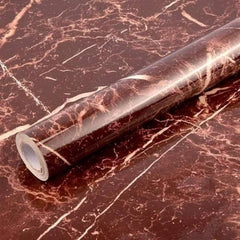 Autumn Brown | Marble Sheet Sticker 60x200cm | Waterproof Self-Adhesive PVC Wallpaper for Furniture Walls