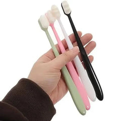 Nano Toothbrush with Travel Case | Ultra Soft Micro-Nano Bristles | For Sensitive Gums, Adults & Kids | Black